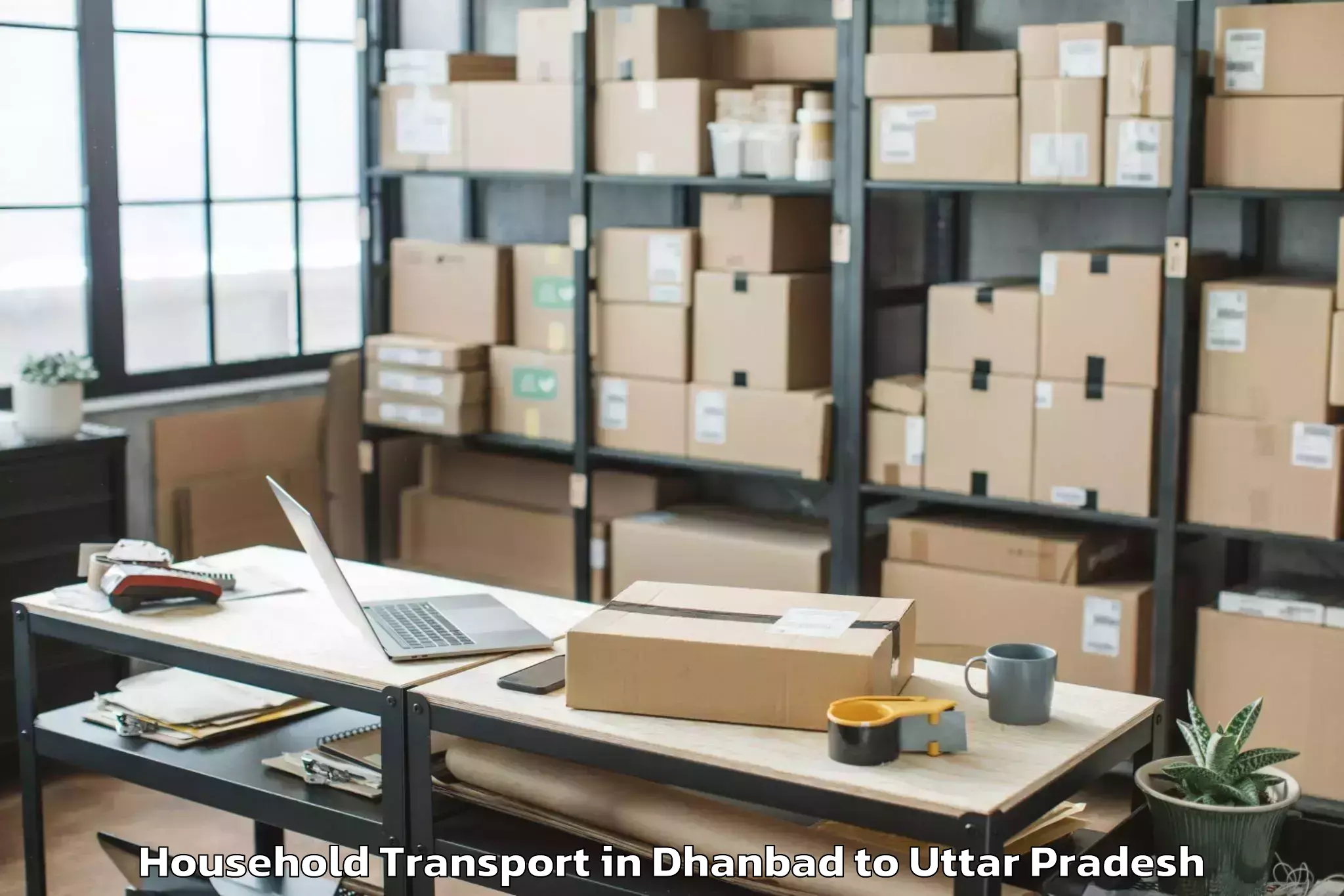 Easy Dhanbad to Rama University Kanpur Household Transport Booking